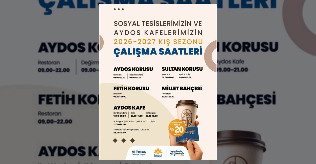 Sultanbeyli’de Tesisler Kış Sezonu Saatlerine Geçti