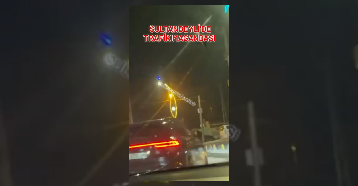 Sultanbeyli’de Trafikte Drift Atan Sürücü Kamerada