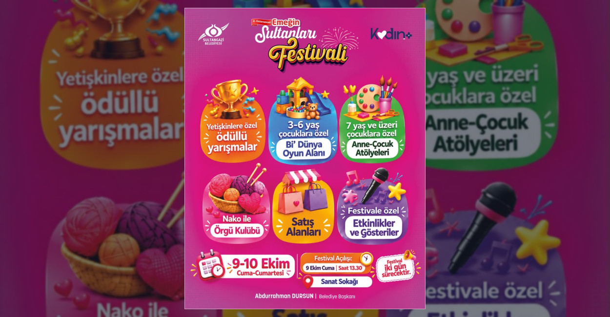 Sultangazi’de 2. Emeğin Sultanları Festivali Başlıyor