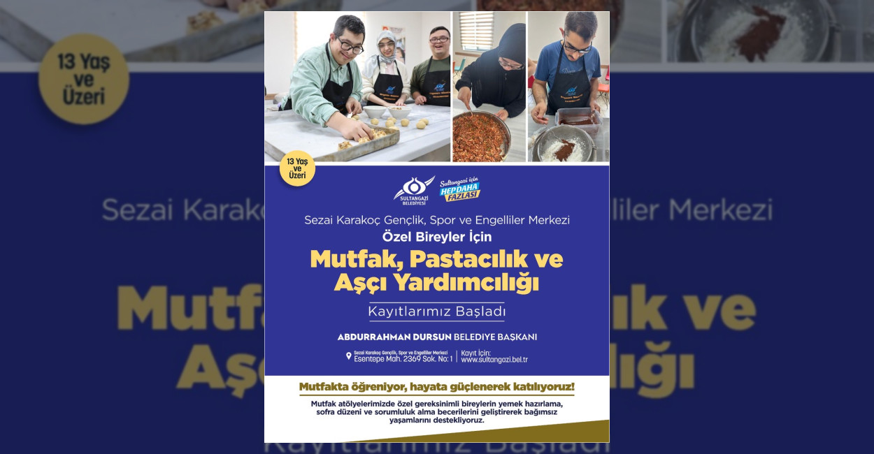 Sultangazi’de Engelsiz Yaşam Merkezinde Kurs Kayıtları Başladı