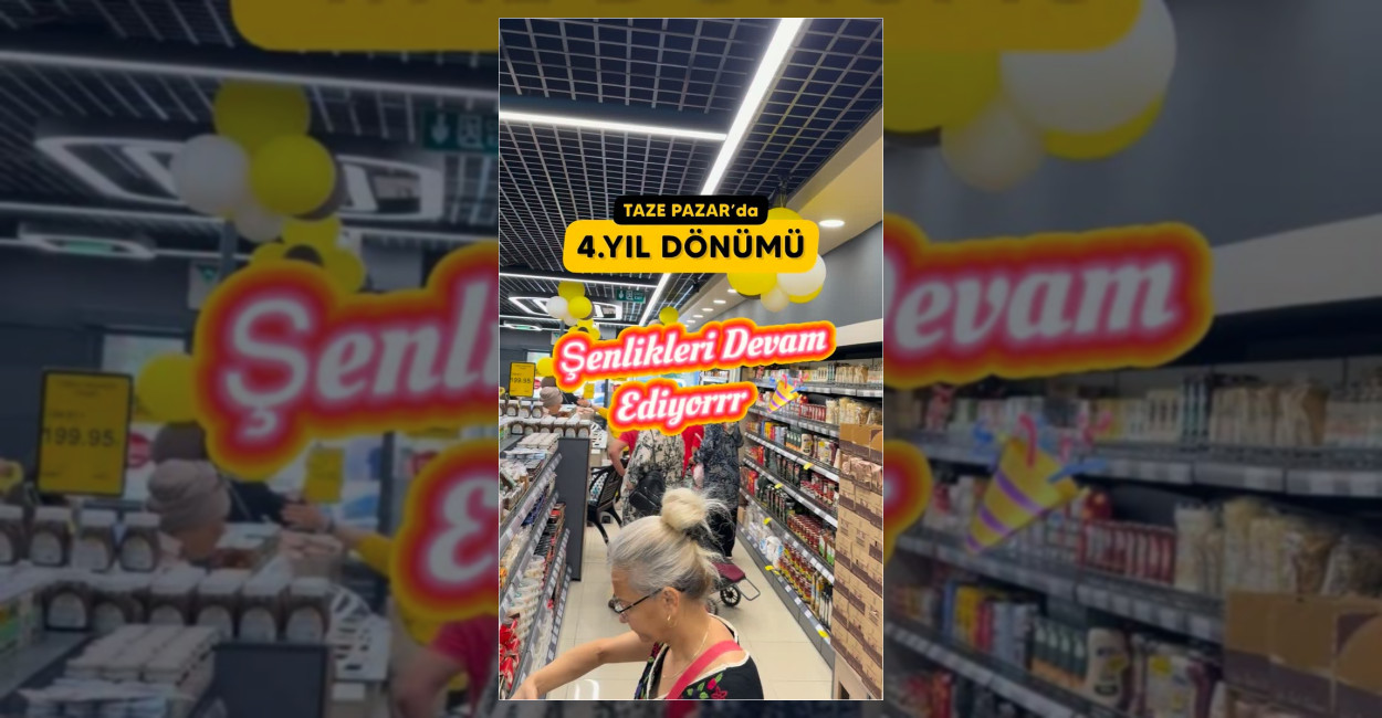 Taze Pazar’da 4. Yıl Dönümü İndirimleri Başladı