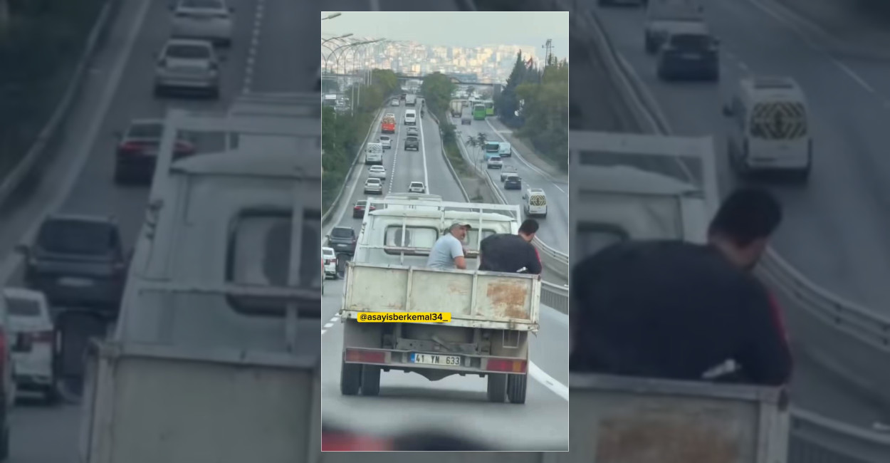Tuzla’da D-100’de Kamyonet Kasasında Tartışma