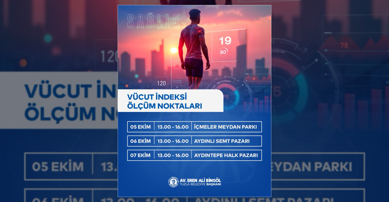 Tuzla’da Pazar Yerlerinde Fiziksel Aktivite Ölçümü Başladı