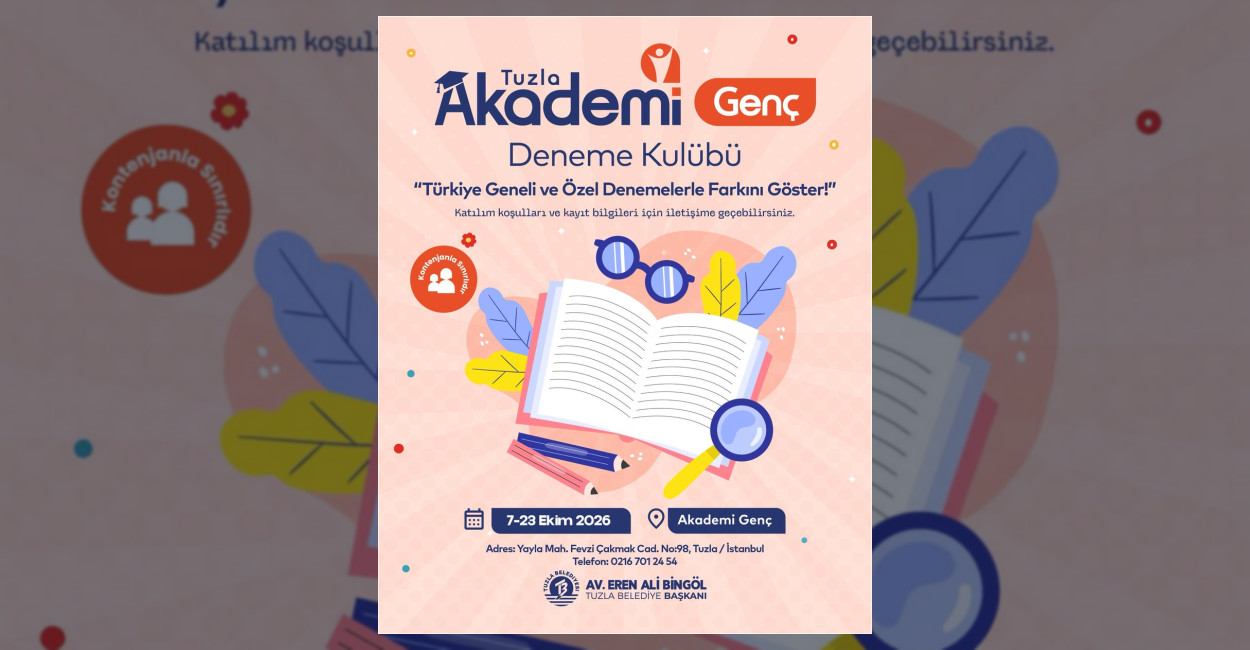 Tuzla Belediyesi’nden Gençler İçin Deneme Kulübü