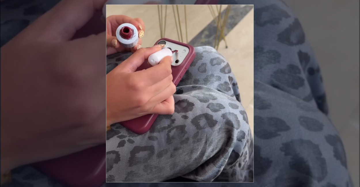 Yeni iPhone Almak İçin Kamerayı Ojeyle Boyadı